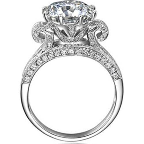 3Carat Sterling Gold 14K Round Brilliant Rife Simulate Diamond Wedding Ring For Women Reliable Quality Women Fabulous Ring