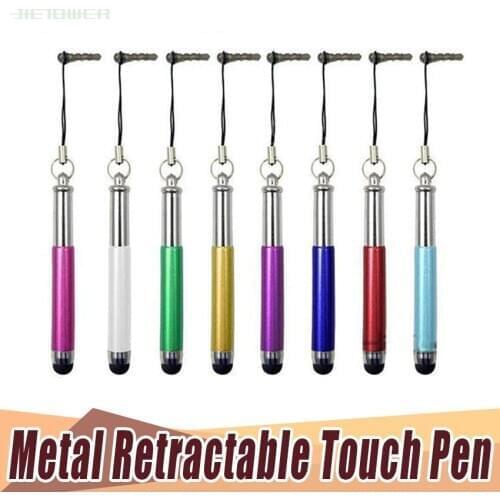 300pcs/lot Retractable Capacitive Stylus Touch Screen Teblet Pen For iPhone For Tablet PC Mobile phone