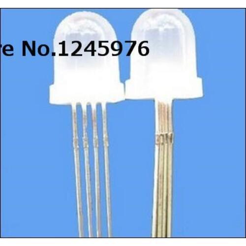 50pcs 10MM 4P RGB full color light common cathode light-emitting diode LED Light Beads