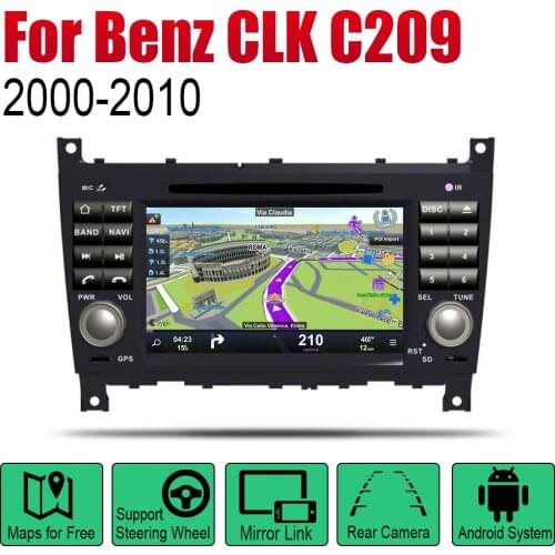 Android Car DVD GPS Navi For Mercedes Benz CLK Class C209 A209 2000~2010 NTG player Navigation WiFi BT Mulitmedia system audio