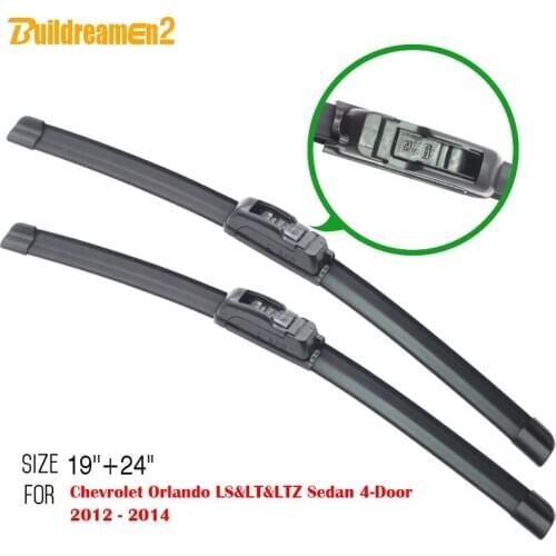 Buildreamen2 Car Windscreen Wiper Blade Bracketless Windshield Wiper For Chevrolet Orlando LS & LT & LTZ Sedan 4-Door 2012-2014