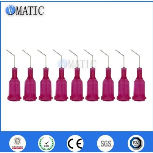 Free Shipping High Demand 25G Red 0.5'' 1/2 Inch Tubing 45 Degree Bend TE Premier Bent Dispensing Tips