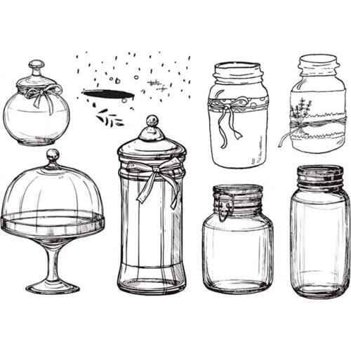 Bottle stamp Clear Stamp for Scrapbooking Transparent Silicone Rubber DIY Photo Album Decor F172