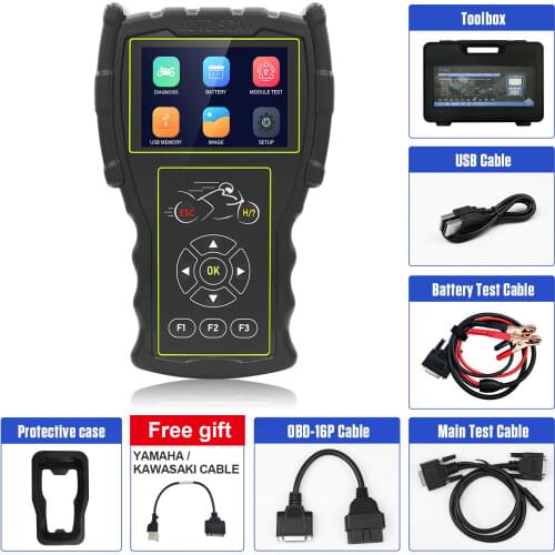 JDiag M100 Motorcycle Tools Scanner Ferramentas Battery Tester Handheld Moto Tool For k-awasaki y-amaha s-uzuki Motorbikes 2021