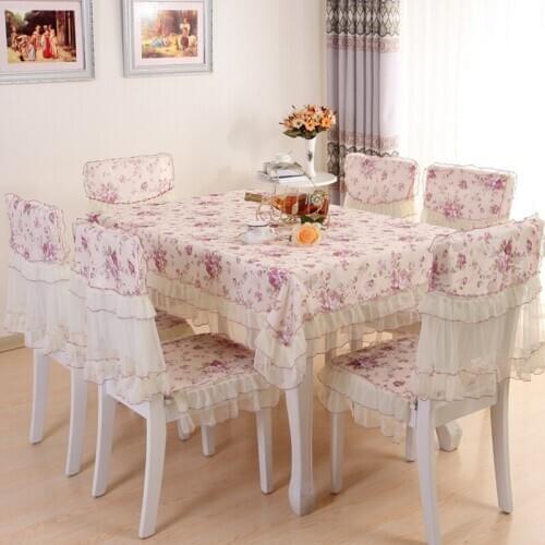 Elegant Tassel Tablecloth Dining Chair Cover Set For Wedding Party Waterproof Rectangle Table Cloth 1/8/12PCS Dustproof Covers J