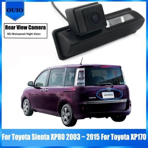 Rear View Reverse Back Up Parking Camera For Toyota Sienta XP80 2003 ~ 2015 For Toyota XP170 Night Vision License Plate Camera