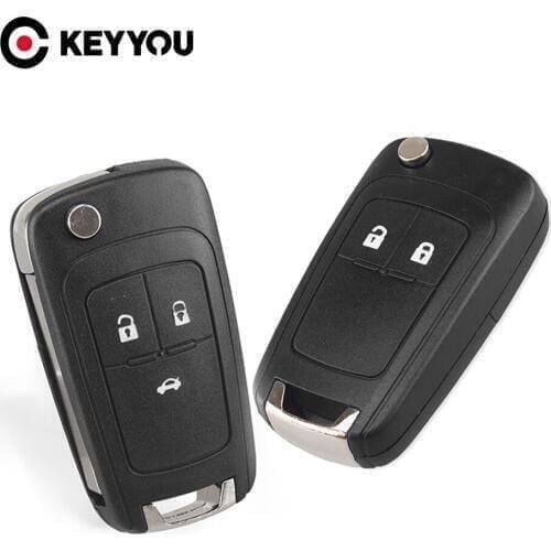 KEYYOU 10pcs Car Key Shell Remote Flip Fob Uncut Case 2/3 Buttons For Opel Vauxhall Astra H Insignia J Vectra C Omega G Corsa D
