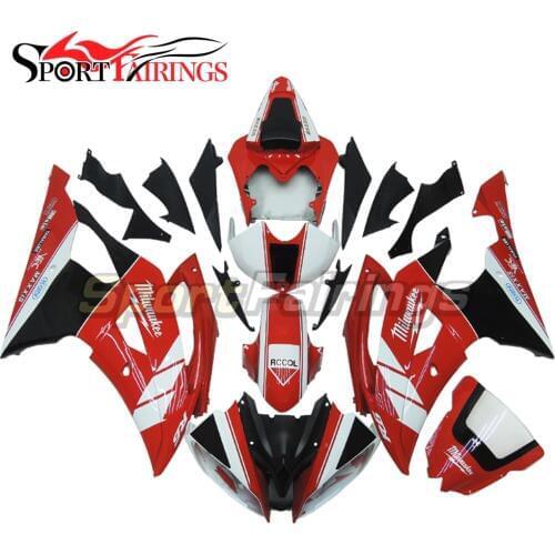 Body Kits For Yamaha YZF 600 R6 2008 - 2015 YZF-R6 Complete ABS Motorcycle Fairing Kit Injection Cowlings Red White Stripe New