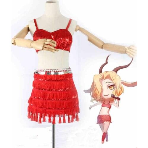Cos ZOO Gazelle Cosplay Costume Sheep Cos TOPIA Gazelle Cosplay Clothing Red Customize