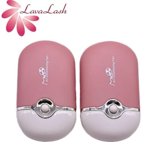 2PCS New Style Mini USB Rechargeable Cooling Air Conditioning Fan Blower Glue Grafted Eyelashes Dedicated Dryer 4 Colors