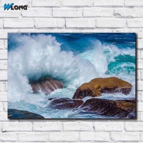 Fashion Large Size Wall Pictures Waves and reefs Wall Art Picture Home Decor Living Room Modern Canvas Print No Frame Paintings