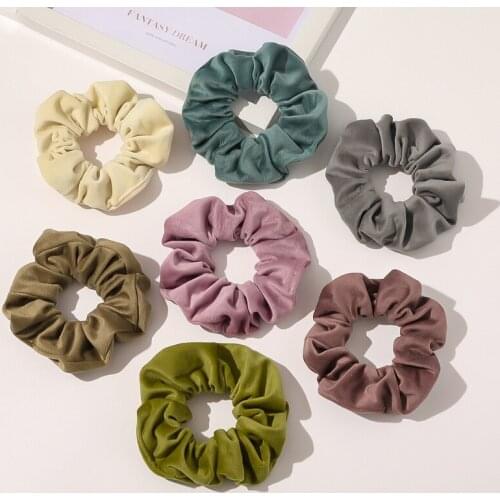 Fashion Hair Bands Elastic for Hair Scrunchie Ring Rubber Bands for Women Flannel Ties Hair Elastics Headwear Hair Accessories