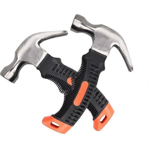 Round Head Claw Hammer Plastic Handle Nail Hammer 8 inch Nail Hammer Tool Steel Woodworking Striking Tools