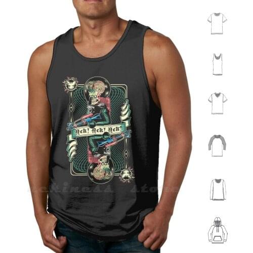 We Come In Peace Tank tops vest 100% Cotton Attacks Vector Ufo Space Sci Fi Tim Burton Retro Cool Little