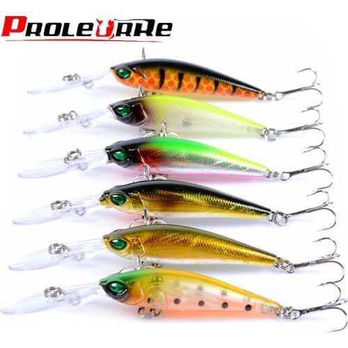 6pcs/lot Bait Fishing Lures Set Topwater Carp fishing Bait Kit Tackle Suit Sale Artificial Hard Bait Minnow Fish lure set