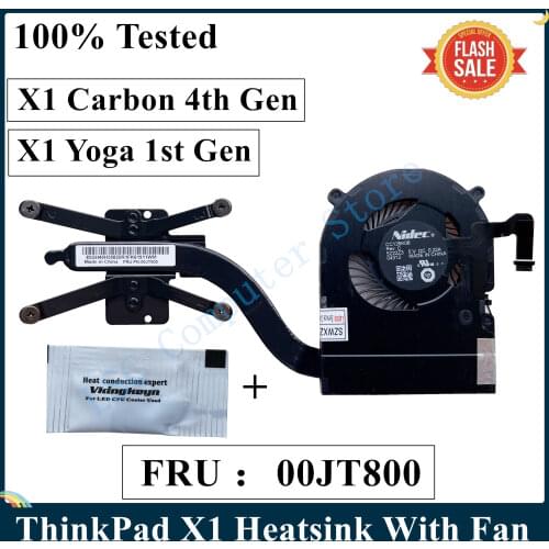 LSC Original Cooling Fan Heatsink For Lenovo ThinkPad X1 Yoga X1 Heatsink CPU Cooler Fan 00JT800 01YT252 01AW976