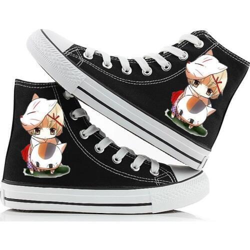 Unisex Anime Natsume Yuujinchou Casual Canvas Shoes plimsolls Madara Flat shoes duck shoes Sneakers