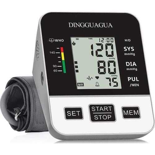 Blood Pressure Meter Monitor Upper Arm Automatic Digital Blood Pressure Monitor Cuff BP Machine Pulse Rate Monitoring Meter