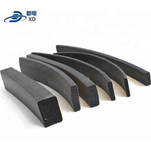 Rubber buffer strip China epdm foam round rubber rubbering strip high temperature dust rubber