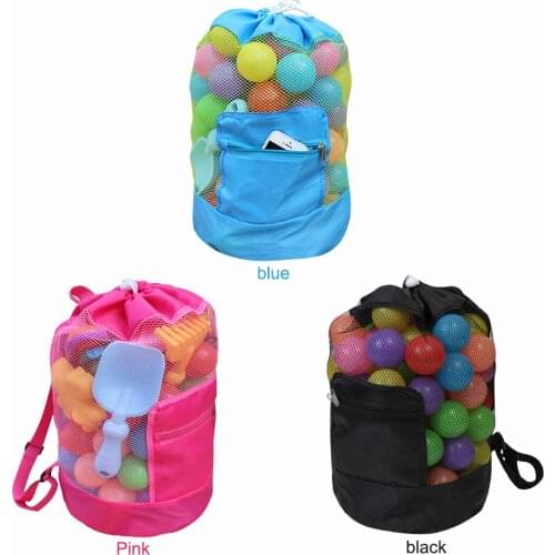 Foldable Storage Shell Bag Beach Toys Beach Mesh Toys Storage Bag Nylon Swimming Pool Park Children Sand Play Net Bag