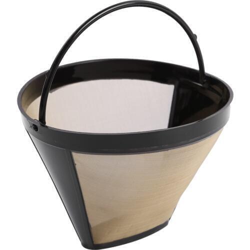 Replacement Coffee Filter Baskets Mesh Cone Shape Reusable Stainless Steel Mesh Basket Filter Brewer Tool Coffee Tea Accessories