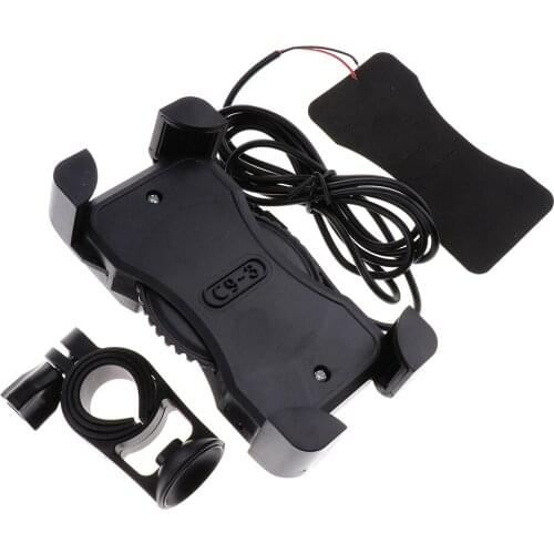 Universal Motorcycle Scooter Phone Mount Holder USB Charger For Phone
