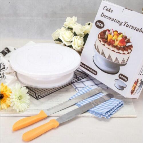 HQ SS10 Cake Making and Decorating Turntable Baking Tool Rotating Table of Cake Show Display Stand
