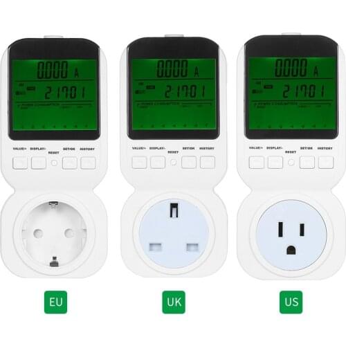 High-precision metering socket electric energy monitor, intelligent household meter, high-power electrical consumption measuring