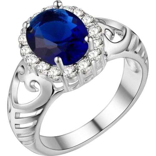 Jewelry ring fashion jewelry silver plated Fashion Inlaid stone crystal rings AR722