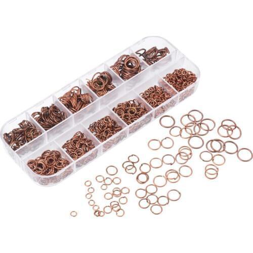 Jewelry Findings 1 Box Iron Jump Rings Close but Unsoldered ,Nickel Free, 4~10x0.7~1mm; about 59g/box F70