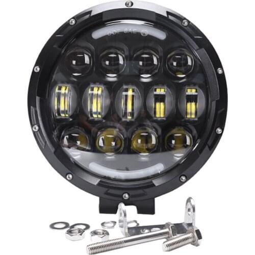 1PCS 105W 7 Inch LED Work Light Round Auto 12V 24V Offroad 4WD 4x4 Truck Trailer Front Bumper Hi- Low DRL Headlight