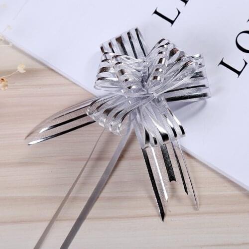 10pcs/lot Christmas Pull Bows Ribbons Christmas Tree Decorations for Home Christmas Gift Bows for Crafting 2021 Navidad Noel DIY