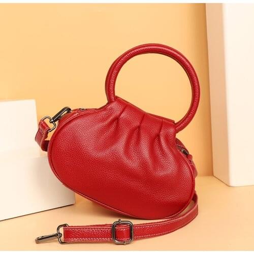 100% Natural Skin Womens Shoulder Bag Crossoby Bags Genuine Leather Messenger Bag Elegand Hobos Small Tote Bags for Ladies