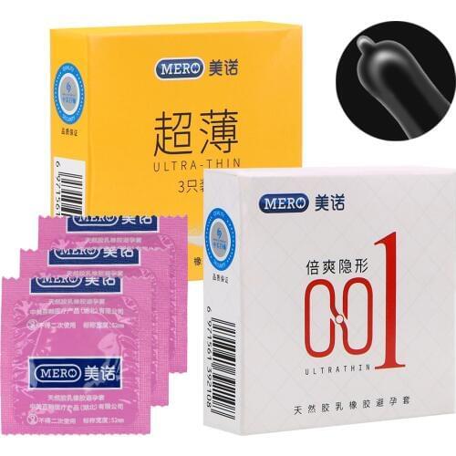 3Pcs/set Natural Latex Condoms Ultra Thin Condom for Men Products for Adults Large Oil Lubricated Condom Sex Tools for Men