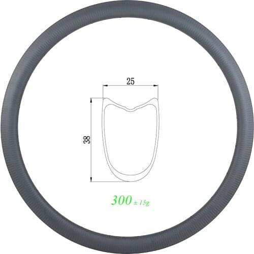 700c 38mm tubular U shape disc brake carbon rim 25mm wide 20H 24H 28H 32H 36H UD 3K 12K 3K twill matte glossy disk road bike