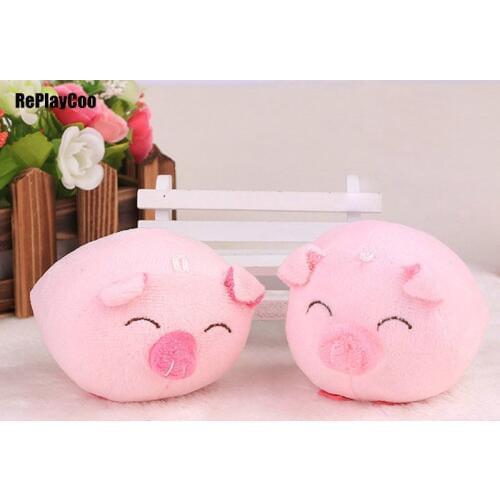 50PCS/Lot Mini Kawaii Pigs Plush Toys Small Pendant Lovely Pig Pink Beige Couples Gifts For Wedding Children Cute Baby Toy 02