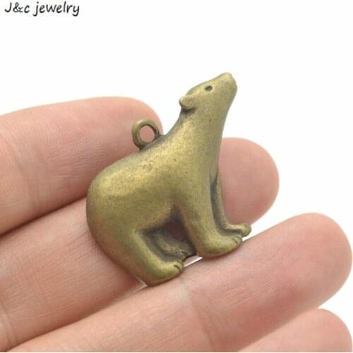 6 pcs Metal Charms Antique bronze Plated Vintage alloy Pendant Bear Jewelry Findings fit Handcraft fashion D9116