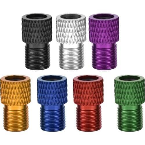 7 Pcs Portable High Quality Aluminum Alloy And Rubber Ring Adapter Bicycle Inflator Valves Adapter For Road Bike Fixed Gear