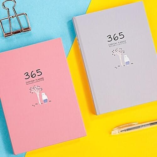 A5 Cute Student Notebook Monthly Weekly Planner Kawaii Accessories Journal Stationery School Study Notepads Supplies
