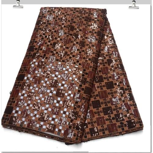 Organza African Sequin Lace Fabric Embroidery French Lace Fabric 2021 High Quality Lace Nigerian Tulle Lace For Party AM10411