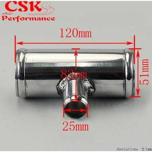 2" 51mm OD Aluminium Bov T-Piece Pipe Hose 3 Way Connector Joiner Spout 25mm OD