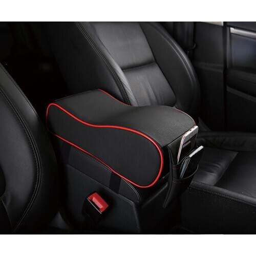 Auto Center Console Armrest Pillow, Memory Foam Car Armrest Cushion with Phone Holder Storage Bag Universal Fit for Most Car