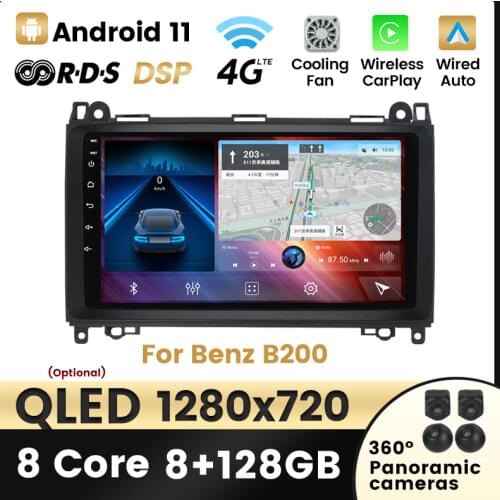 Android 10 Car GPS Navigation Multimedia Player Carplay AUTO for Mercedes Benz B200 A B Class W169 W245 Viano Vito W639 Sprinter