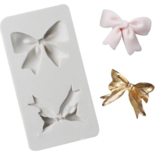 Bow Silicone Moulds Fondant Cakes Decorating Tools Silicone Molds Sugarcrafts Chocolate Baking Tools For Cakes Gumpaste Form
