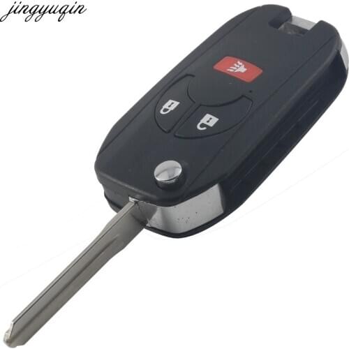 Jingyuqin 10pcs/lot 3 Button Flip Folding Remote Car Key Case Shell Fob Cover Case Styling For Nissan Cube Juke Rogue