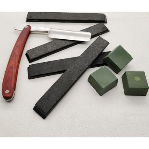 Black Leather knifeboard polishing sharpener stone Leather sharpening plate Honing Strop Compound Grinding Knife Paste