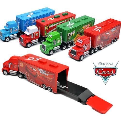 Disney Pixar Cars 2 3 METAL Diecast cars Disney #95 McQueen Mack Truck The King Chick Hick Sally Carrera toys for Children boys