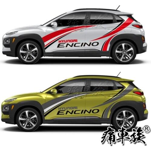 For Hyundai ENCINO car stickers pull flowers ENCINO body stickers pull flowers modified car stickers side stickers
