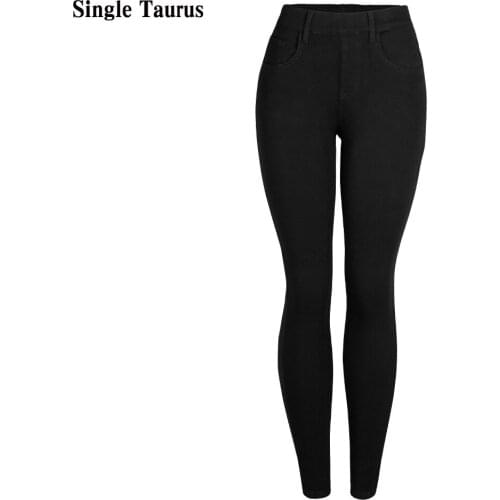 Thicken Fall Winter Causal Skinny Jeans Woman Elasticity Streetwear Slim Push Up White Black Office Ladies Jeans Women Clothing