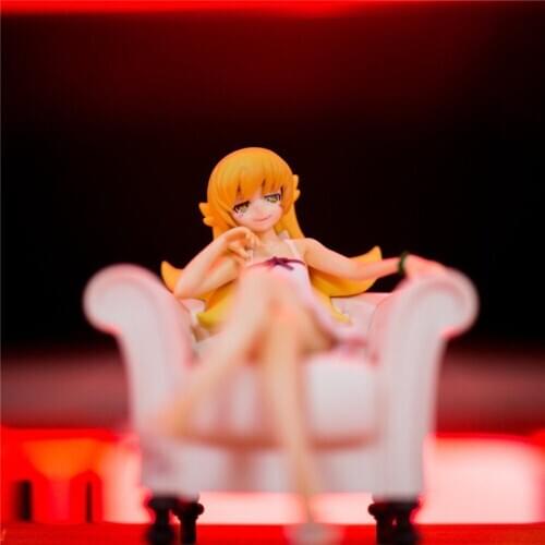 Anime figure 12cm Retail Anime Monogatari Bakemonogatari Oshino Shinobu Painted PVC Action Figure Collection Model Toy voor Gift